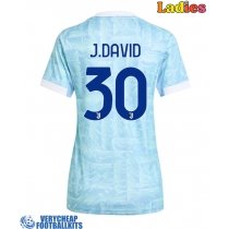 Juventus Jonathan David #30 Replica Away Shirt Ladies 2025-26 Short Sleeve
